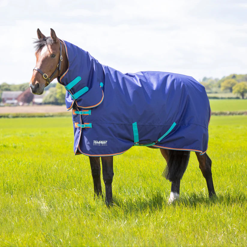 Shires Tempest Original 100g Turnout Combo Rug Navy Blue
