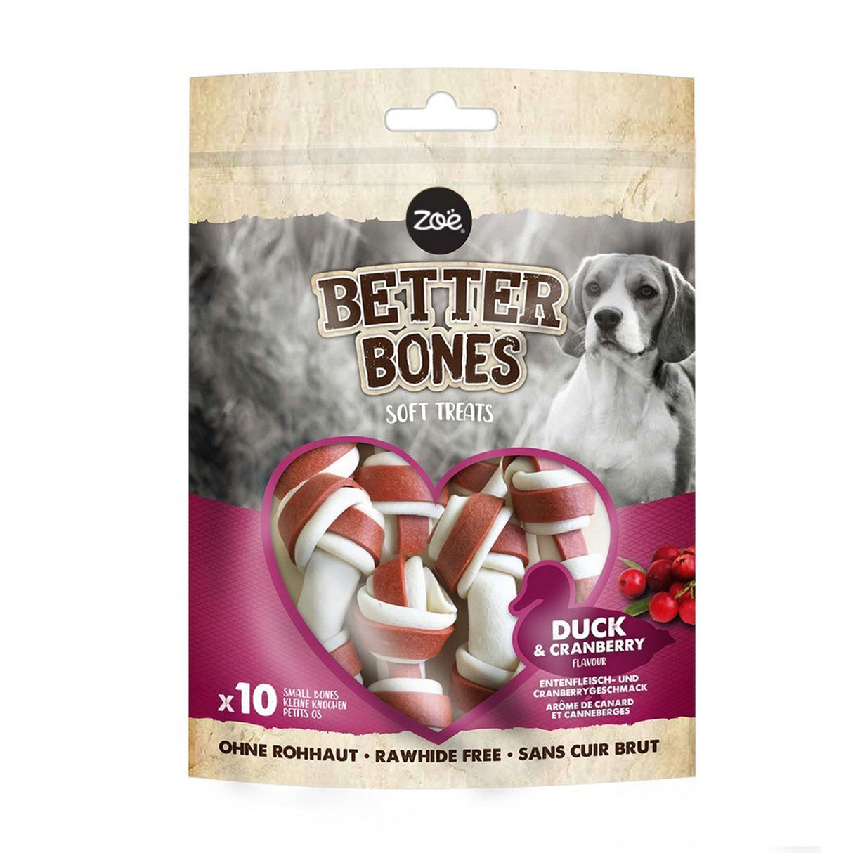 Zoe Better Bones Duck & Cranberry Small Bones 10pk