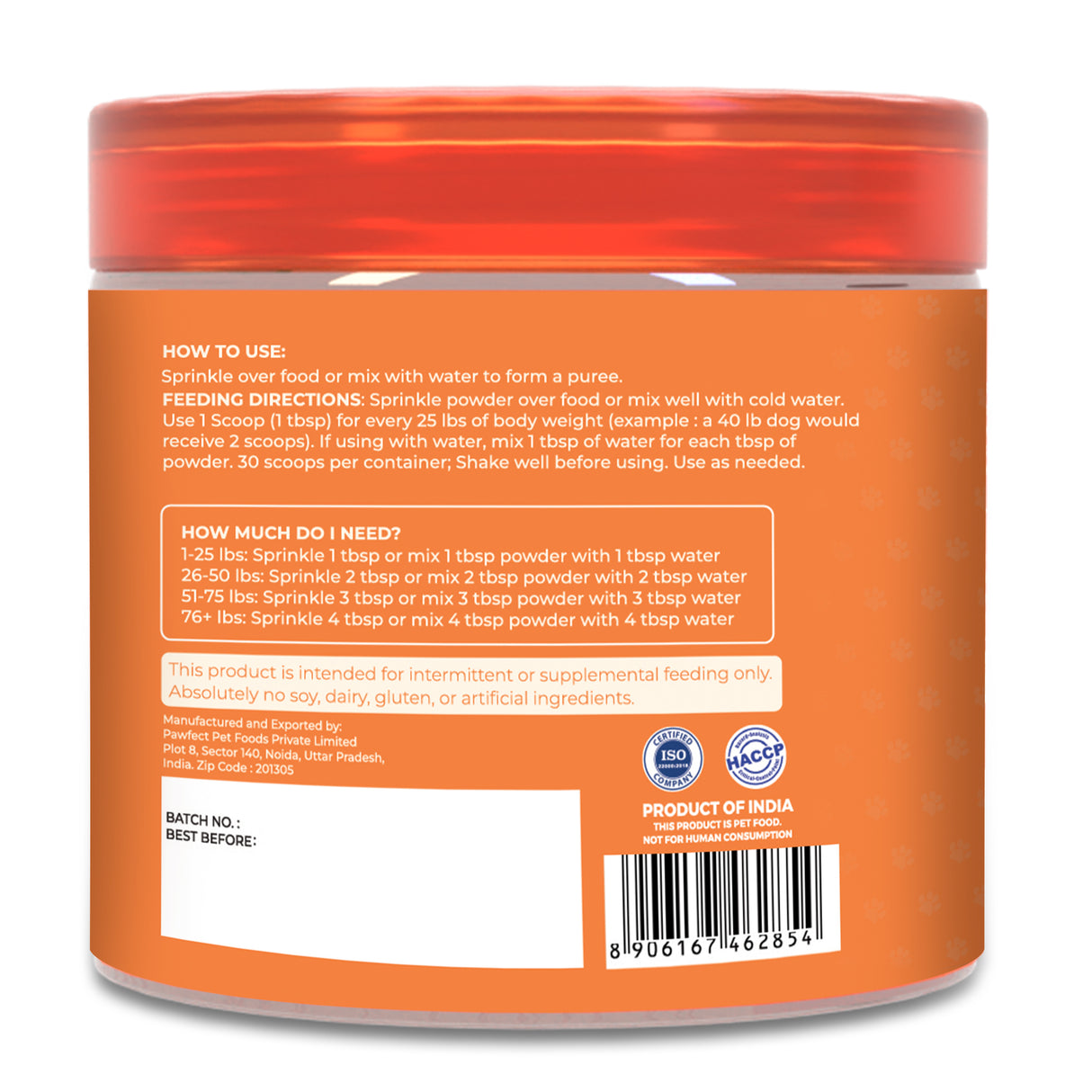 Pawfect Food Topper Pumpkin Purge 250g