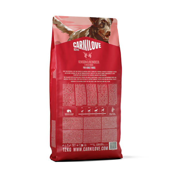 Carnilove Dog - Active Dog Venison, Reindeer & Wild Boar Adult 12kg