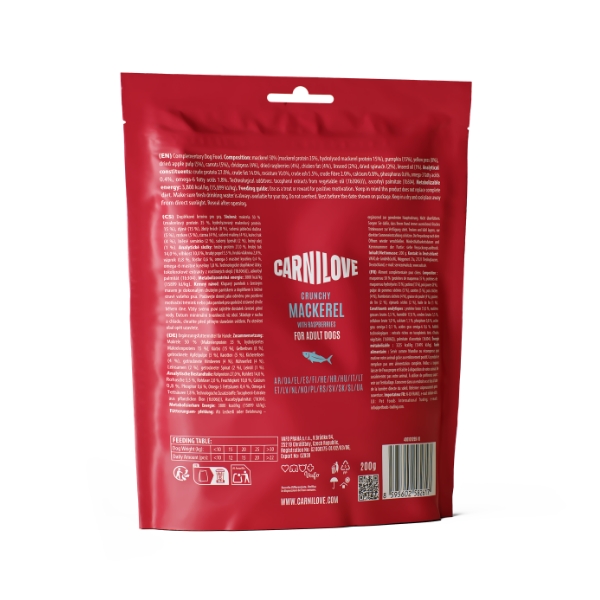 Carnilove Mackerel With Raspberries Crunchy Dog Treats 200g
