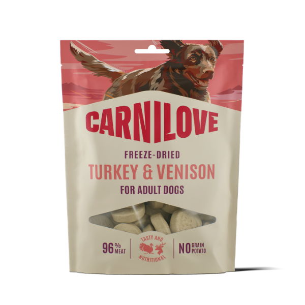Carnilove Dog - Freeze Dried Raw Treats Turkey & Venison 60g
