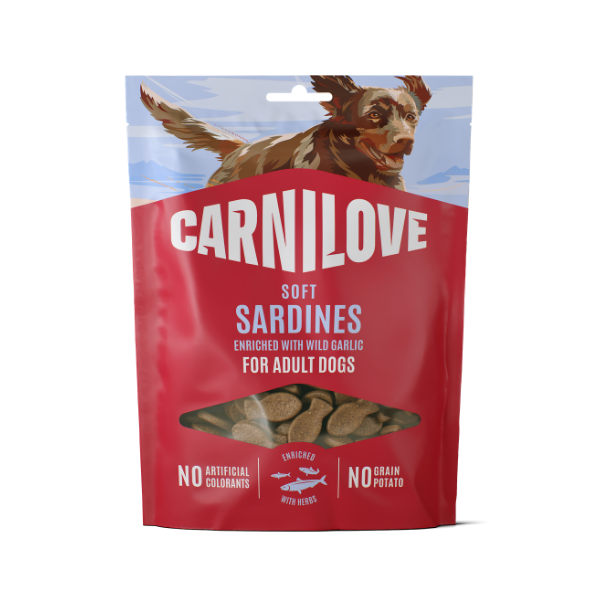 Carnilove Sardines Enriched With Wild Garlic Soft Dog Treats 200g