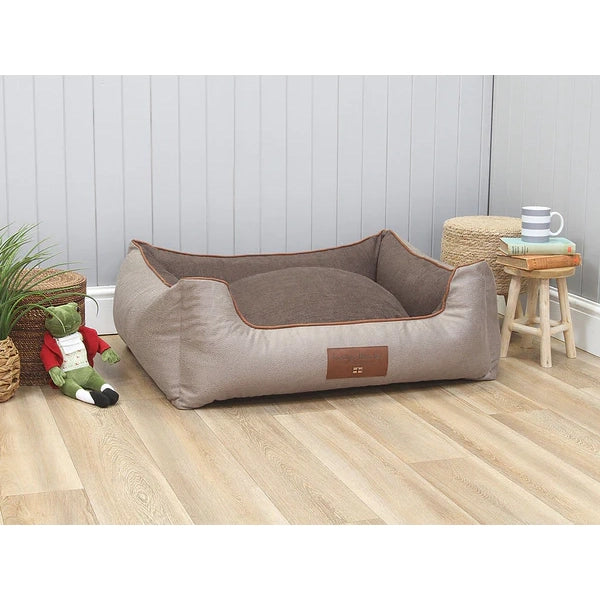 George Barclay Beckley Orthopaedic Walled Bed Taupe/Mocha Large
