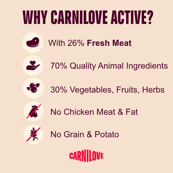 Carnilove Dog - Active Dog Venison, Reindeer & Wild Boar Adult 12kg