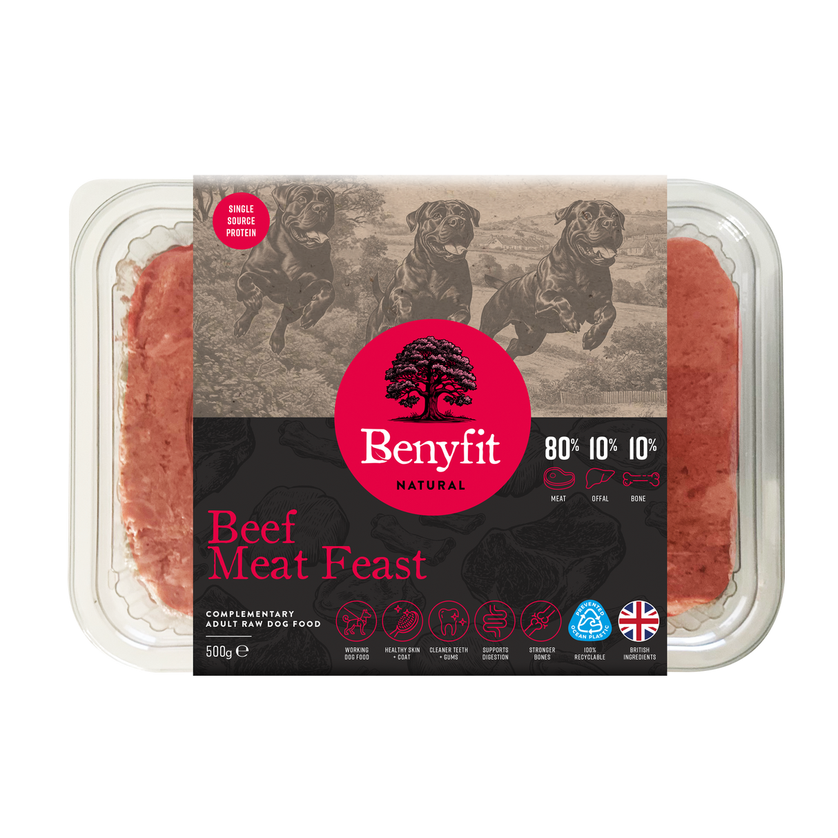 Benyfit Natural Beef Meat Feast 80.10.10 500g
