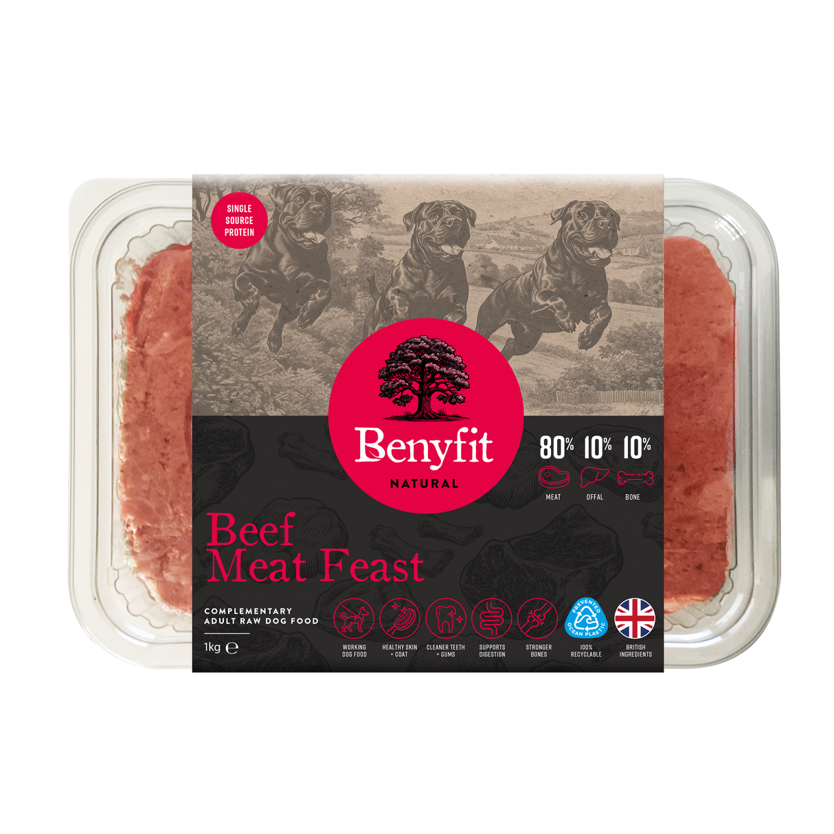 Benyfit Natural Beef Meat Feast 80.10.10 1kg