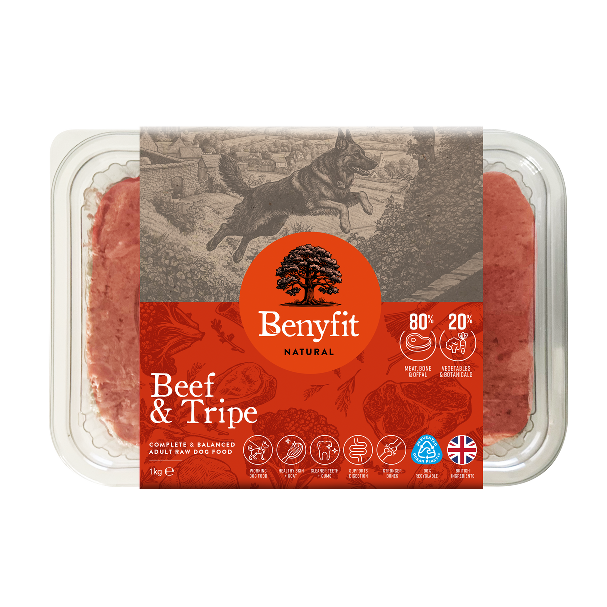 Benyfit Natural Beef & Tripe 1kg