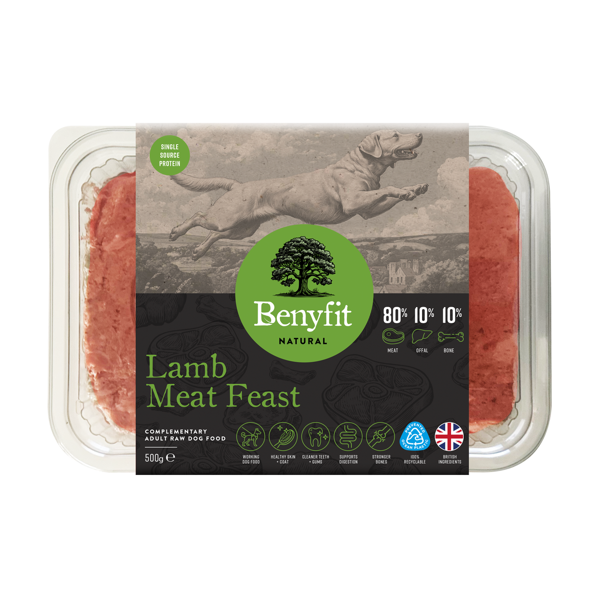 Benyfit Natural Lamb Meat Feast 80.10.10 500g