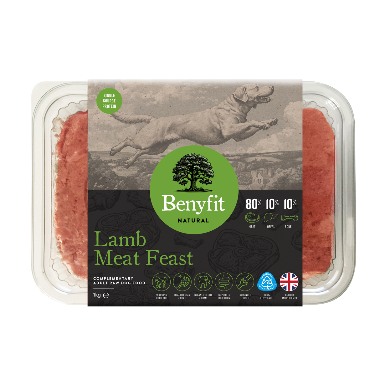 Benyfit Natural Lamb Meat Feast 80.10.10 1kg
