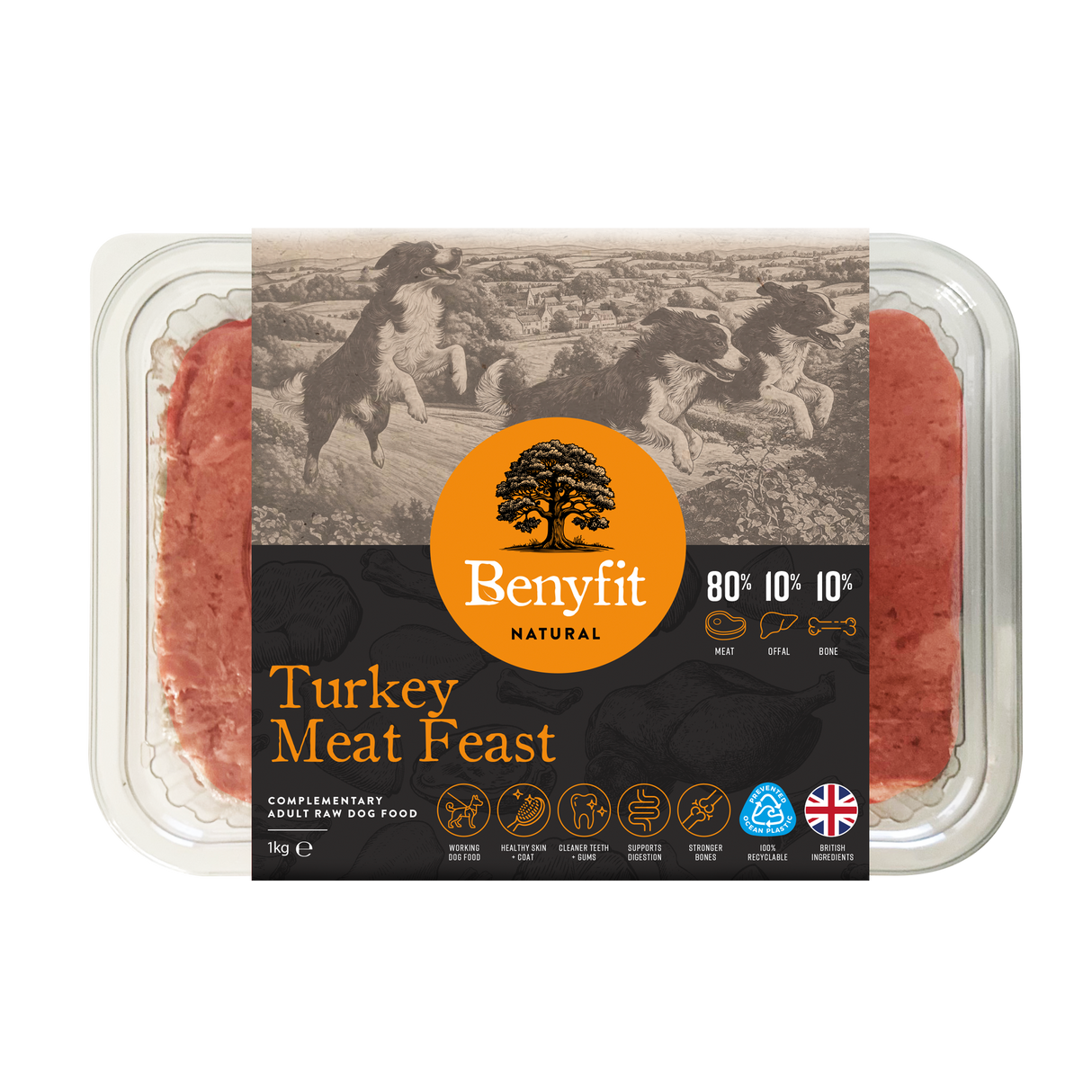 Benyfit Natural Turkey Meat Feast 80.10.10 1kg