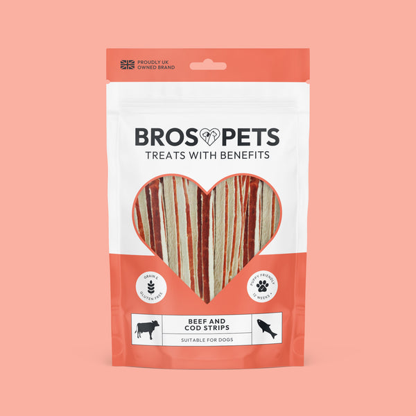 Bros Pets Beef & Cod Strips 100g