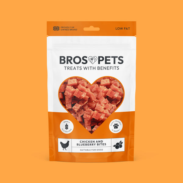 Bros Pets Chicken & Blueberry Bites 100g