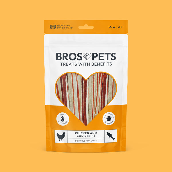Bros Pets Chicken & Cod Strips 100g