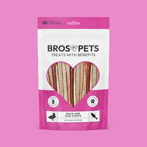 Bros Pets Duck & Cod Strips 100g