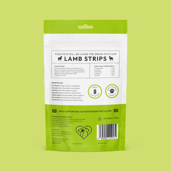 Bros Pets Lamb Strips 100g