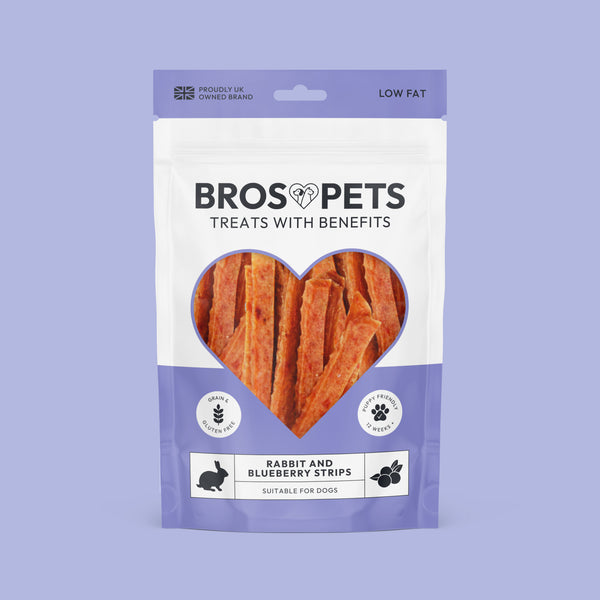 Bros Pets Rabbit & Blueberry Strips 100g
