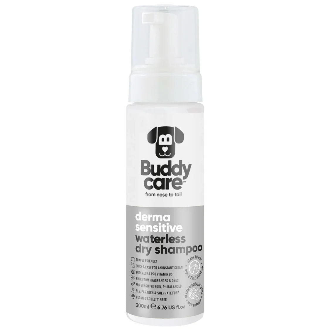 Buddy Care Derma Sensitive Waterless Dry Shampoo 200ml