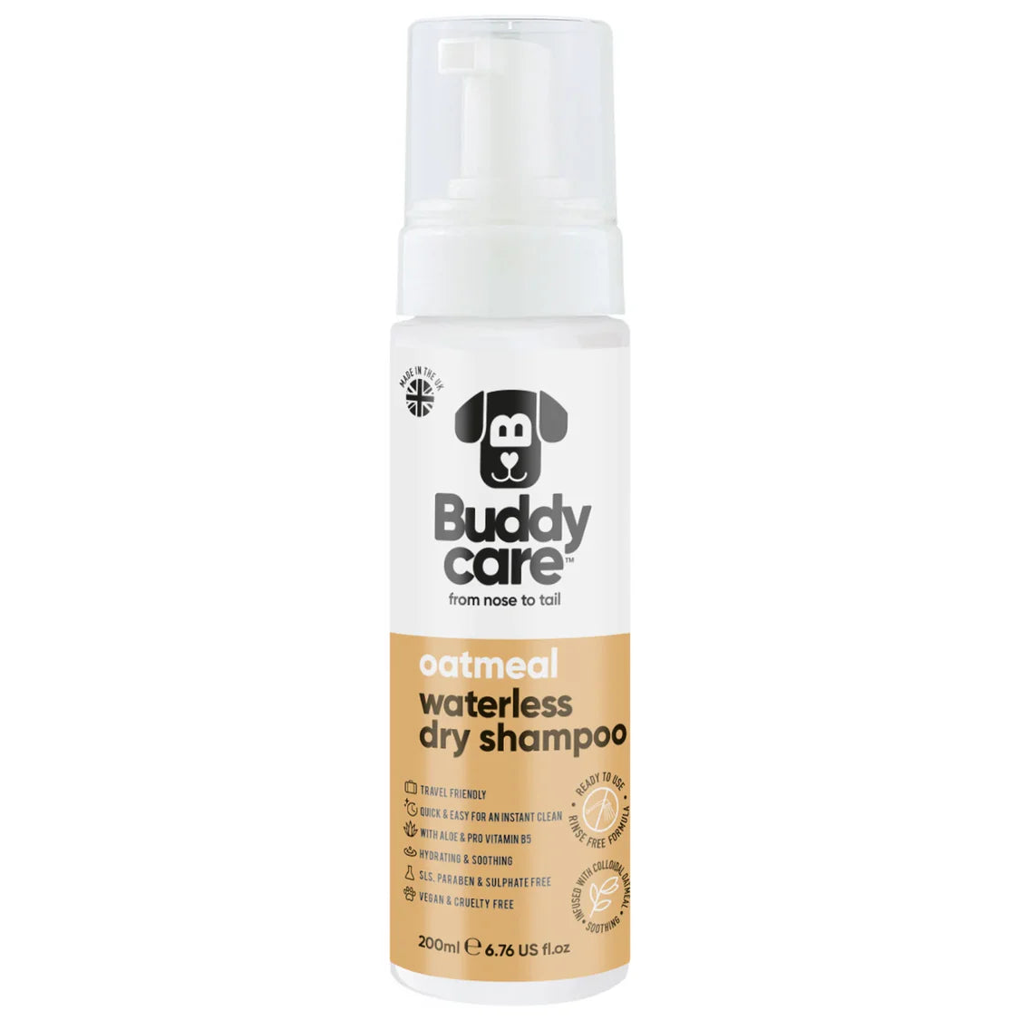 Buddy Care Oatmeal Waterless Dry Shampoo 200ml