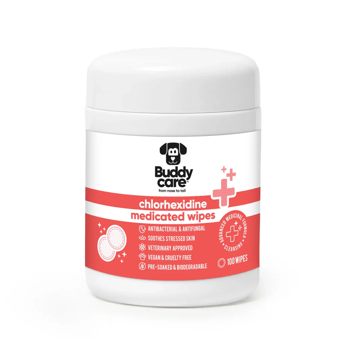Buddy Care Chlorhexidine Wipes 100 Pack