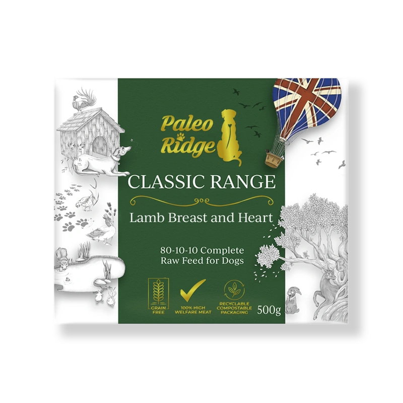 Paleo Ridge Classic Lamb Breast & Heart 500g