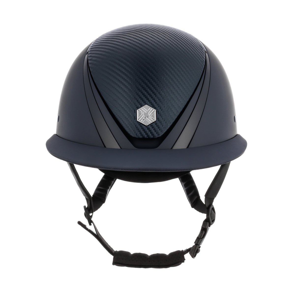 EQx by Charles Owen Hyda Mips Riding Helmet Wide Peak Navy Matte / Navy Gloss Carbon
