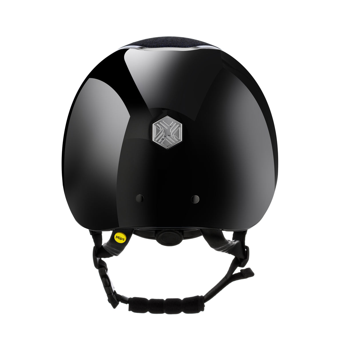 EQx by Charles Owen Hyda Mips Riding Helmet Standard Peak Navy Gloss / Chrome Sparkly