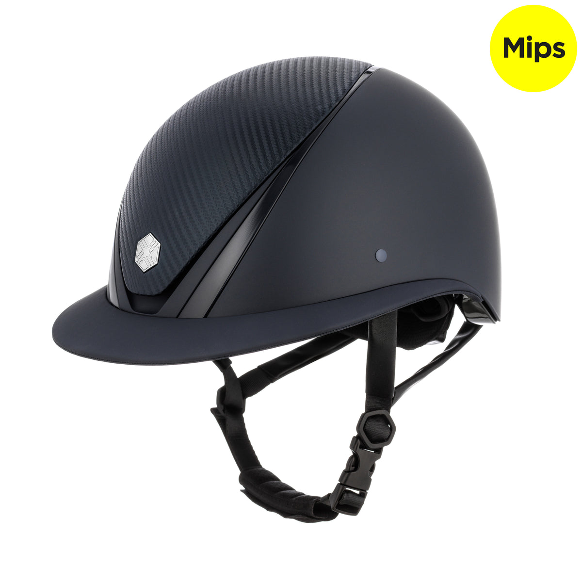 EQx by Charles Owen Hyda Mips Riding Helmet Wide Peak Navy Matte / Navy Gloss Carbon
