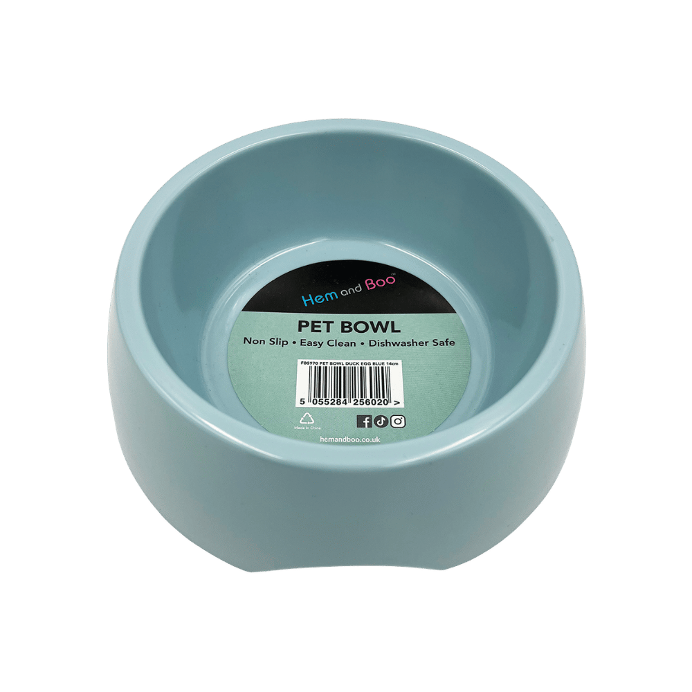 Hem & Boo Non-Slip Bowl Duck Egg Blue 14cm