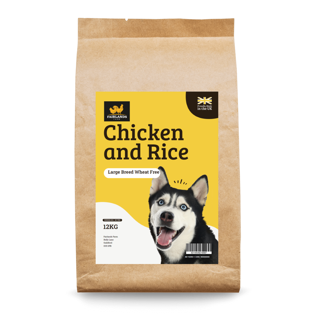 Fairlands Farm Working Dog Wheat Free Large Breed Chicken & Rice 12kg