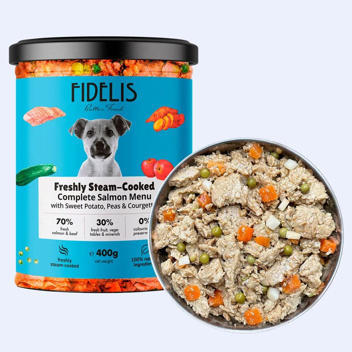 Fidelis Salmon, Sweet Potato, Peas & Courgette 400g