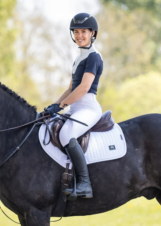 Woof Wear Herringbone Saddle Pad CC White Cob