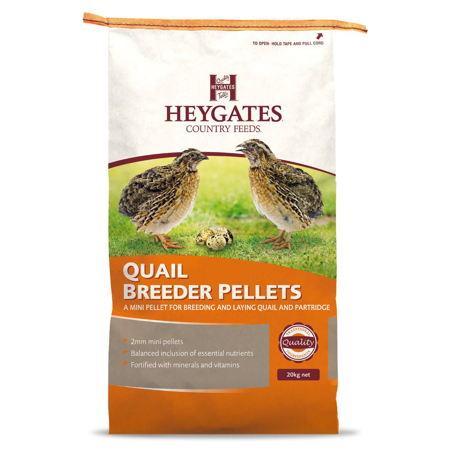 Heygates Quail Breeder Layers Pellets 20kg