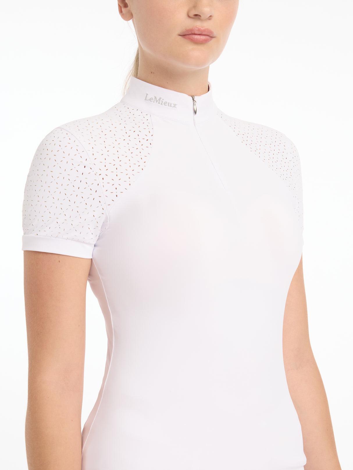 Le Mieux Olivia Short Sleeve Show Shirt White