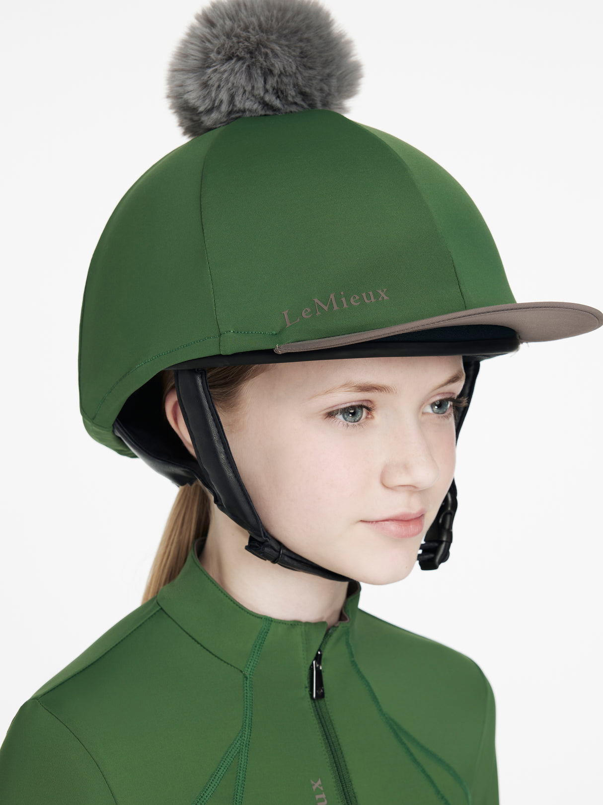 Le Mieux Classique Pom Hat Silk Hunter Green