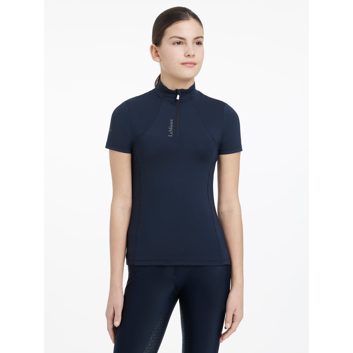 Le Mieux Young Rider Classique Short Sleeve Base Layer Navy