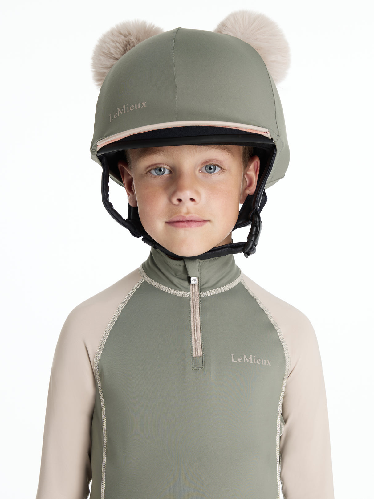 Le Mieux Mini Double Pom Hat Silk Rosemary