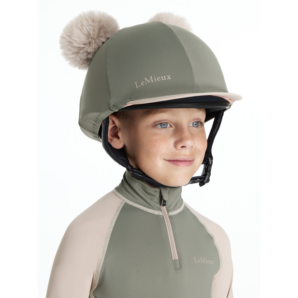 Le Mieux Mini Double Pom Hat Silk Rosemary