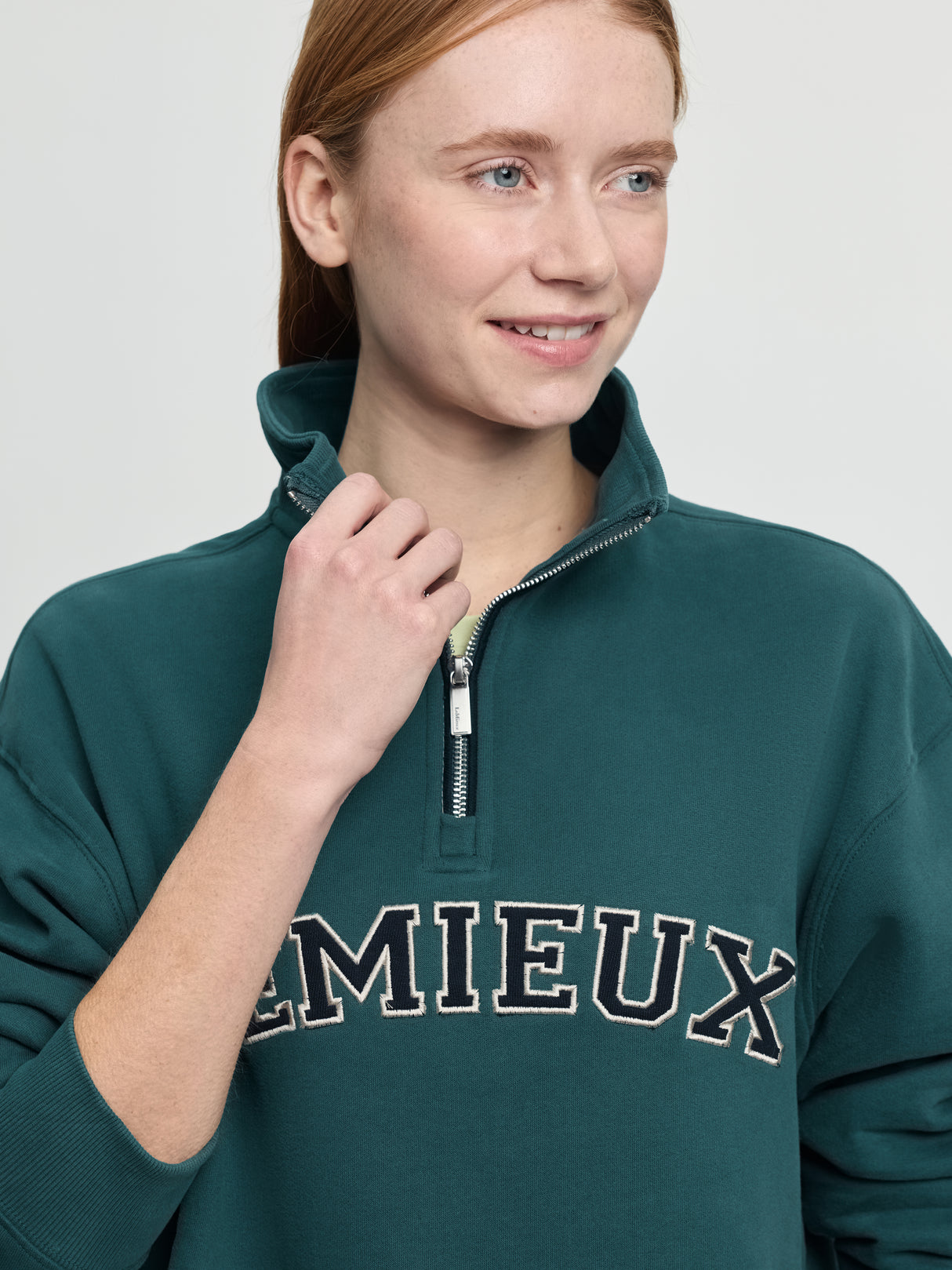 Le Mieux Kelsie Quarter Neck Sweat Jungle