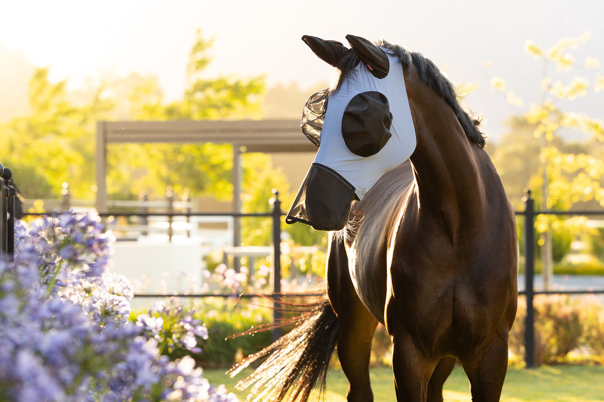 Le Mieux Bug Relief Full Fly Mask Powder Blue