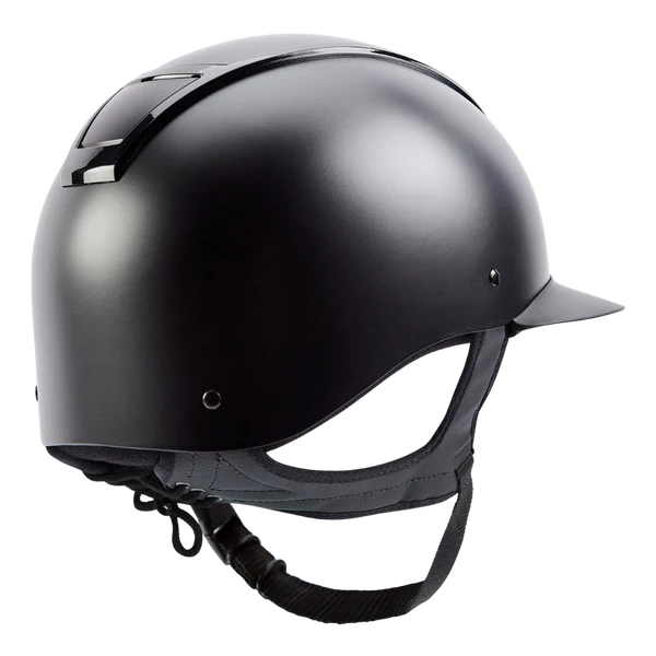 Champion Insight Peaked Helmet Oval Standard Peak Matt Black / Gloss Black