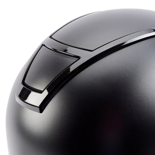 Champion Insight Peaked Helmet Oval Standard Peak Matt Black / Gloss Black