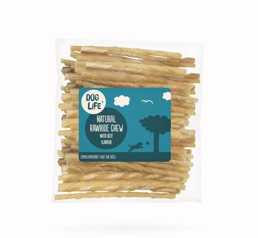 James & Steel Rawhide Twists 100 Pack 5" 9/10mm