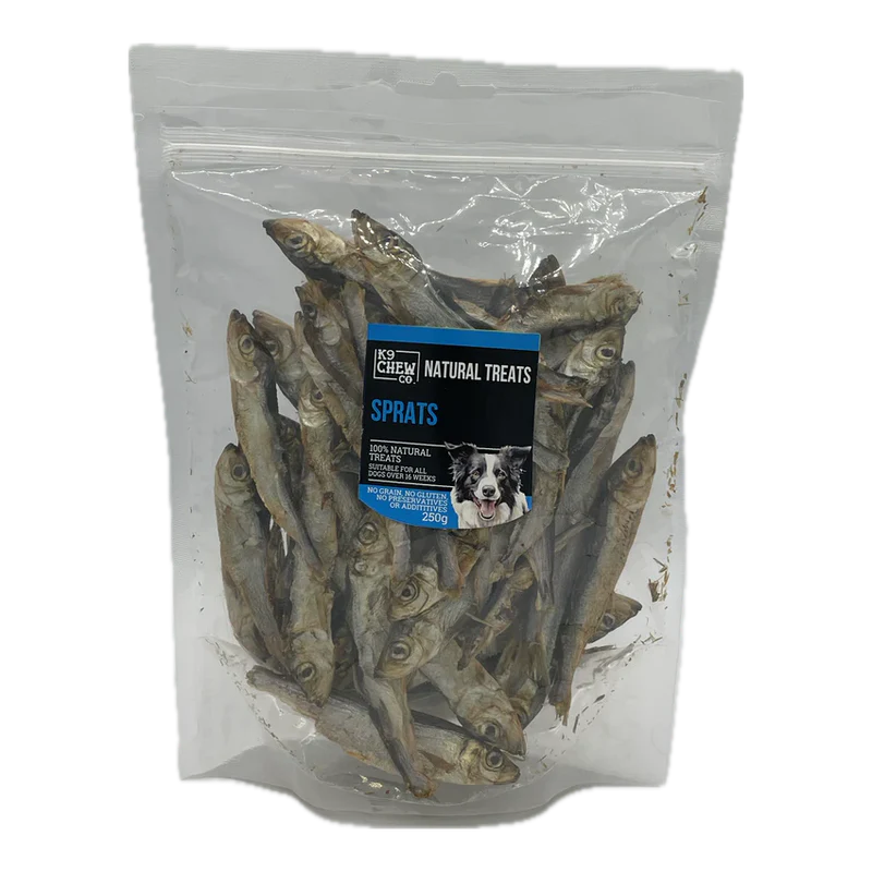 K9 Chew Co Dried Sprats 250g