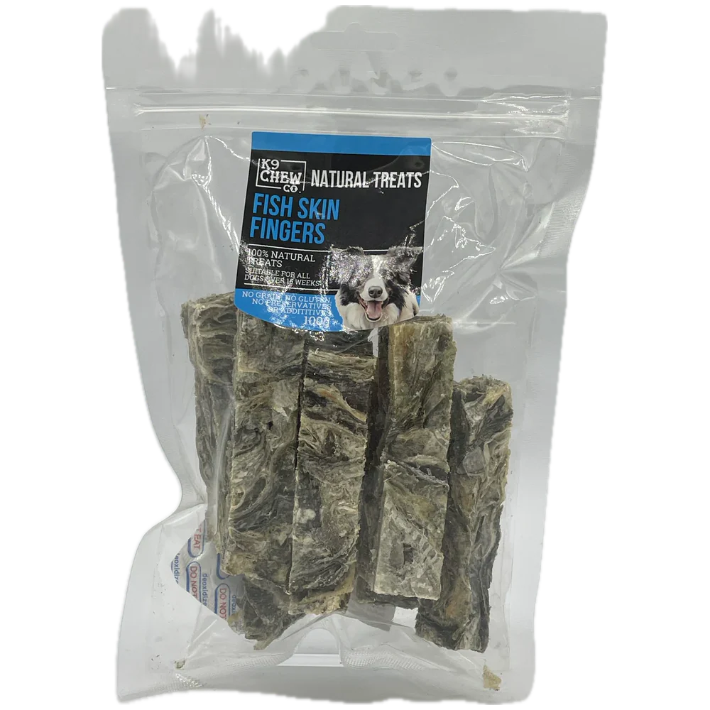K9 Chew Co Fish Skin Fingers 100g