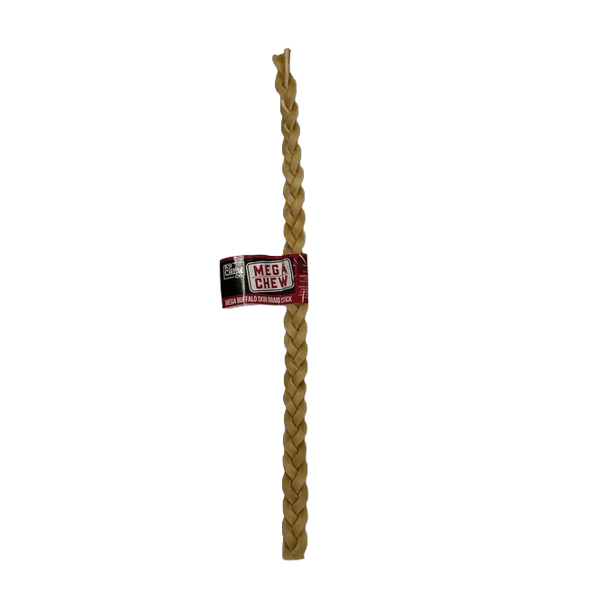 K9 Mega Buffalo Skin Braid Stick