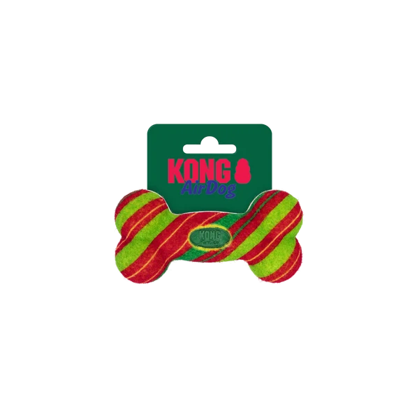 KONG Christmas Holiday Airdog Squeaker Bone Small