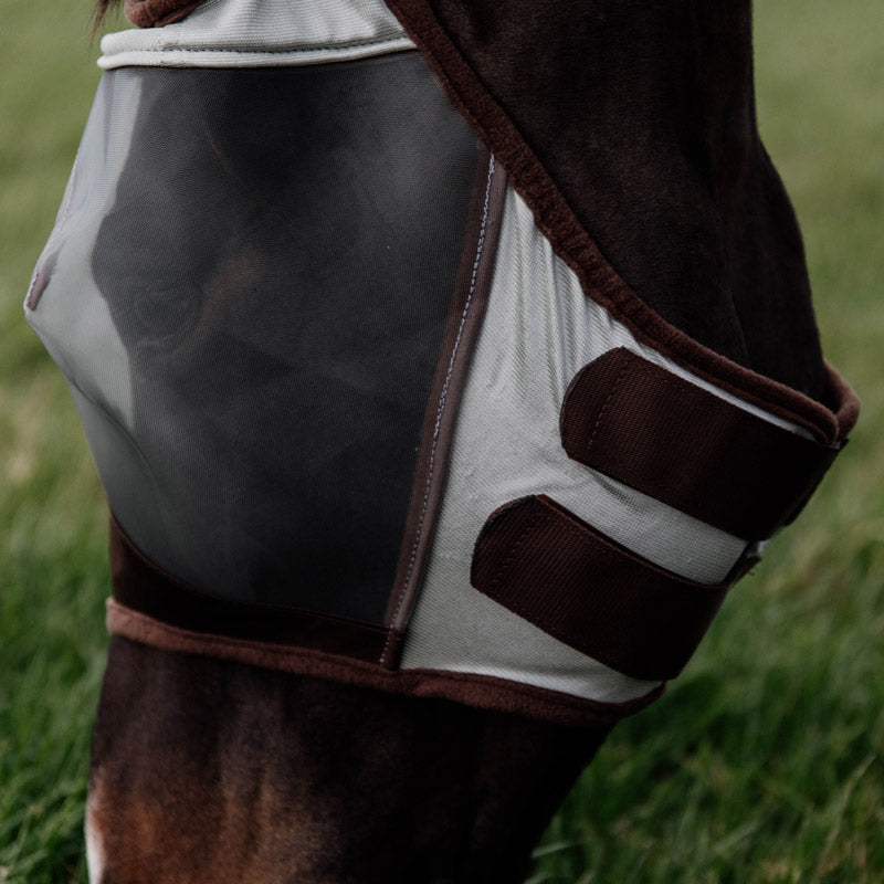 Kentucky Horsewear Fly Mask Classic With Ears Silver
