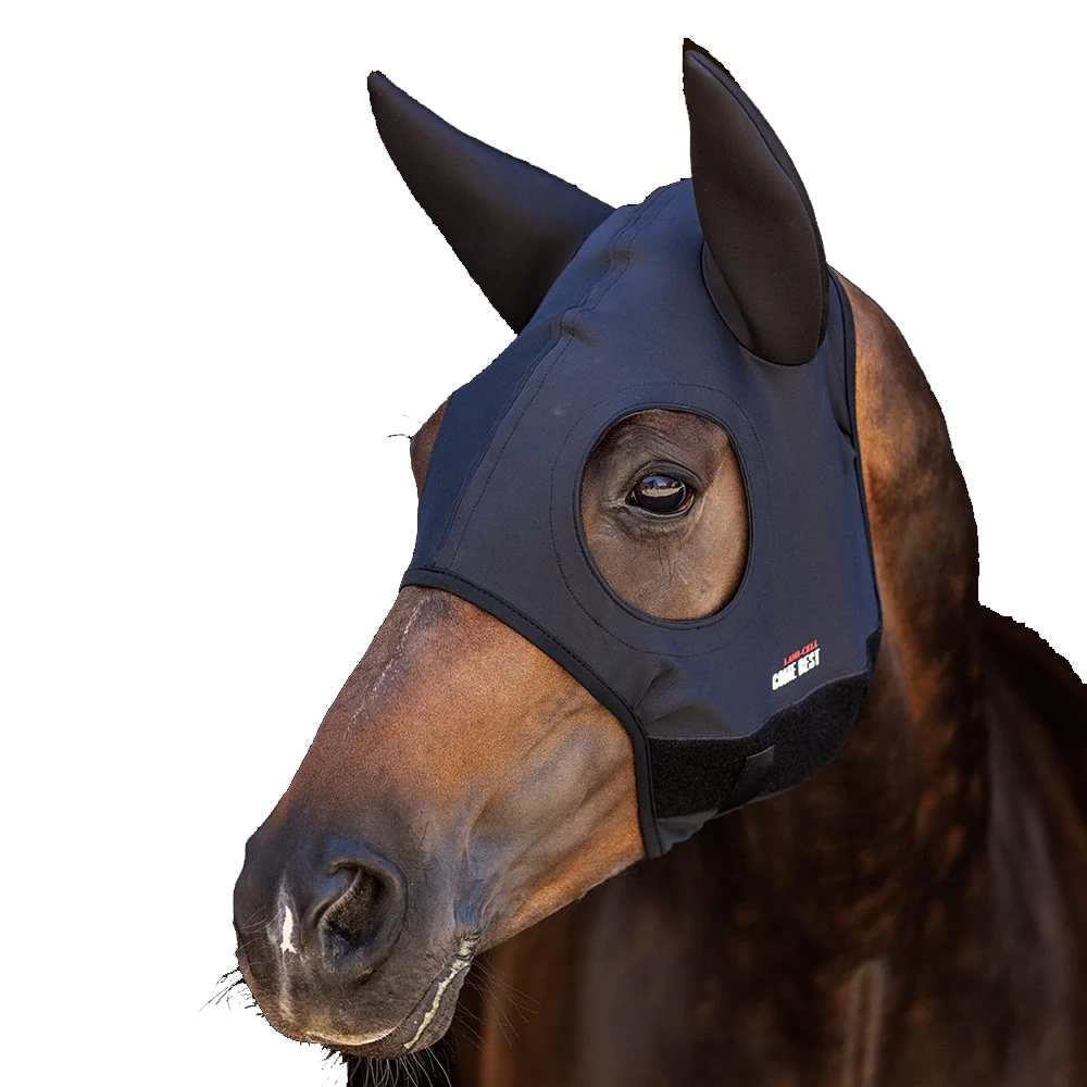 Lami-Cell Titanium Fly Mask With Ears Black
