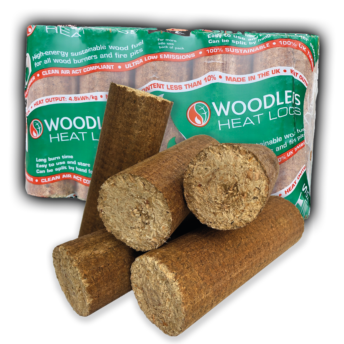 Woodlets Heat Logs - Green Label